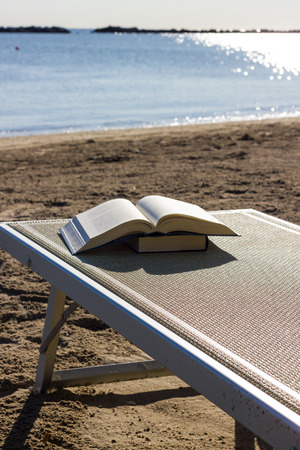 Book on the beachの写真素材