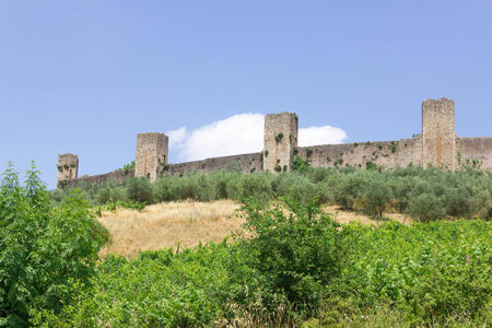 Monteriggioni city Tuscany Italyのeditorial素材