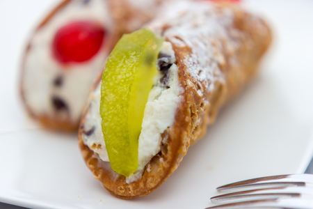 Sicilian cannoli from Italyの写真素材