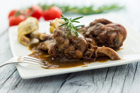 Chicken legs with red wine Chicken legs with red wine