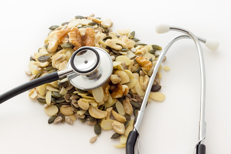 pumpkin sunflower seeds cashewsの写真素材