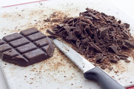 Dark chocolate crumbleの写真素材