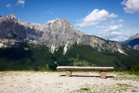 Bench mountainの写真素材