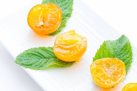 Mandarin candied clementinesの写真素材