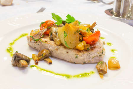 Tuna and ratatouilleの写真素材