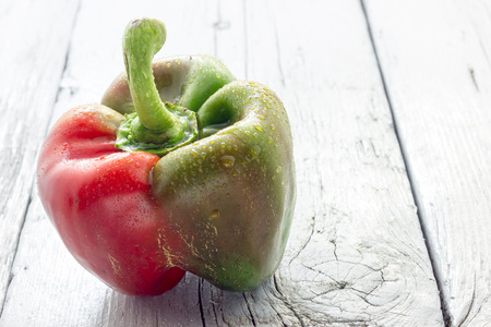 Peppers on the tableの写真素材