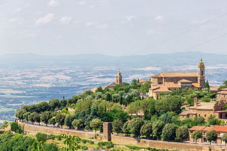 Montalcino city Tuscany Italyの写真素材