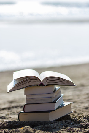 Book on the beachの写真素材