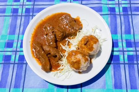 Veal stew with Canederliの写真素材