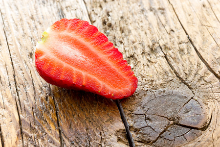 Tasty colored organic strawberriesの写真素材