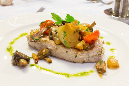Tuna and ratatouilleの写真素材