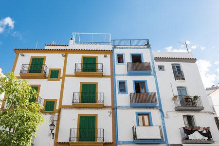 Lovely Typical buildings in Ibizaの写真素材