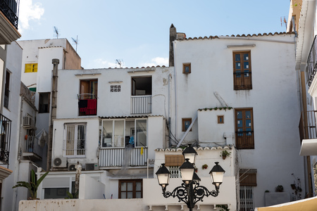 Lovely Typical buildings in Ibizaの写真素材