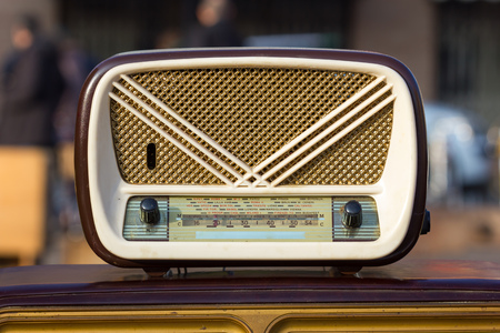 Vintage Radio tube in a flea marketの写真素材