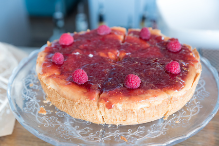 Tasty cake with raspberriesの写真素材