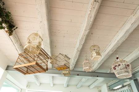 Empty bird cages