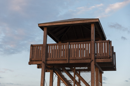 Wooden sighting towerの写真素材