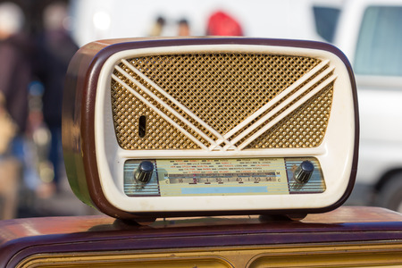 Vintage Radio tube in a flea marketの写真素材