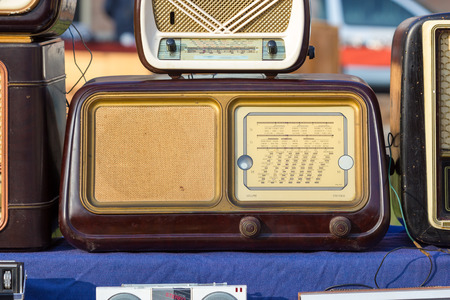 Vintage Radio tube in a flea marketの写真素材