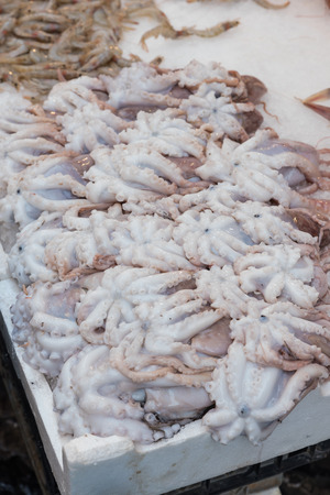 Fresh fish at the Naples marketの写真素材