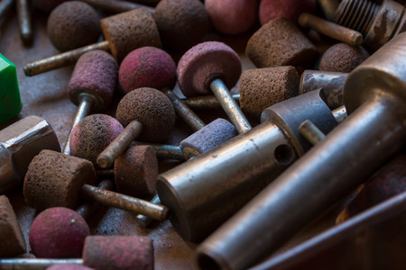 vintage hardware at a flea marketの写真素材