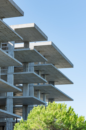 Structure in reinforced concrete buildingの写真素材