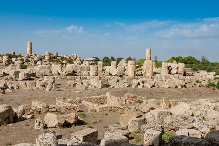 Temple of Selinunte in Sicilyの写真素材