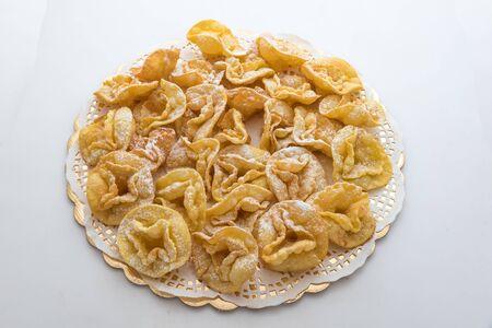 Sweets Sfrappole of Italian Carnivalの写真素材