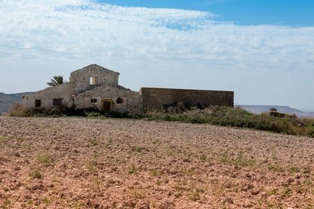 Rural buildings in the Sicilian hinterlandの写真素材