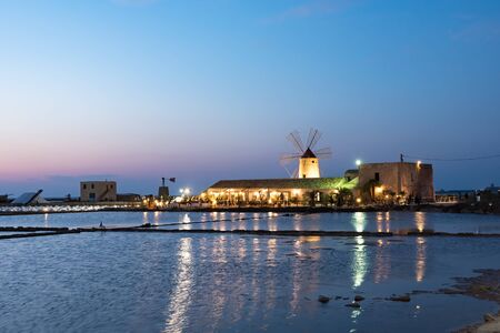 Saline of Trapani Sicily Italyの写真素材