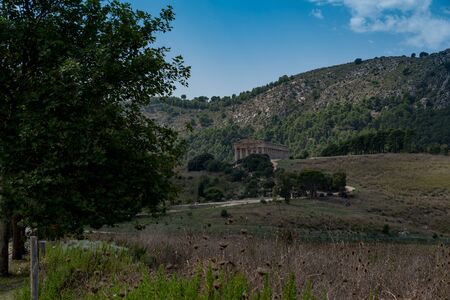 Temple of Segesta in Sicilyの写真素材
