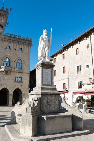 Roads and buildings of San Marino Riminiの写真素材
