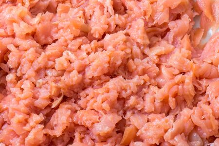 Chopped salmon tastyの写真素材