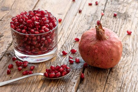 Pomegranate red grainsの写真素材