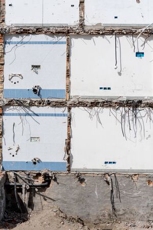 Demolition house with exposed systemsの写真素材