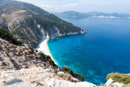 Mirtos beach in Kefalonia Greeceの写真素材