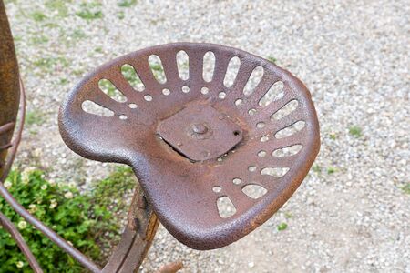 Rusty antique agricultural toolsの写真素材