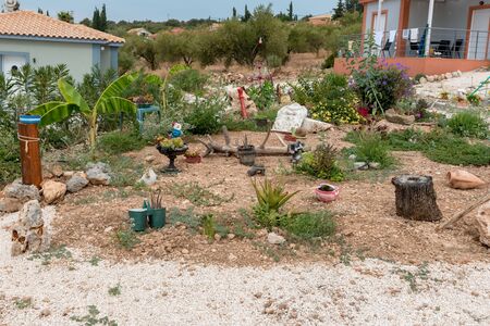 Typical stone garden on the island of Kefalonia