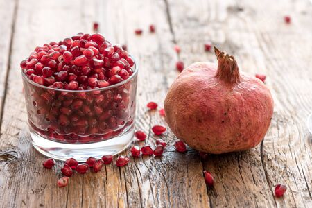Pomegranate red grainsの写真素材