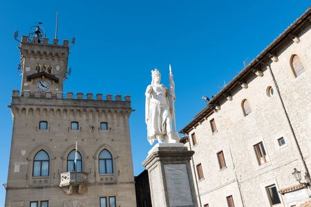 Roads and buildings of San Marino Riminiの写真素材
