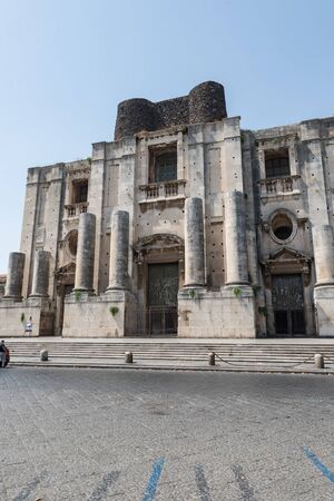 Catania cityscape Sicilia Italyの写真素材