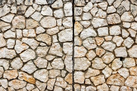 Irregular clear stone wallの写真素材