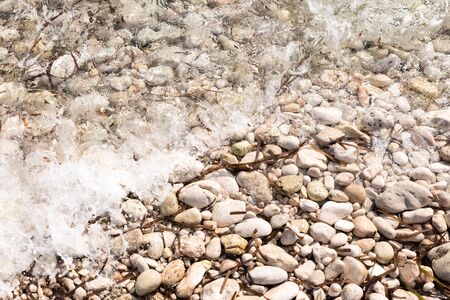 shore with stonesの写真素材
