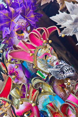Venetian mask for annual carnival in the Italian cityの写真素材
