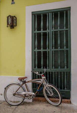 bike at front doorの写真素材