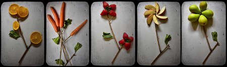 Fruits and flowersの写真素材