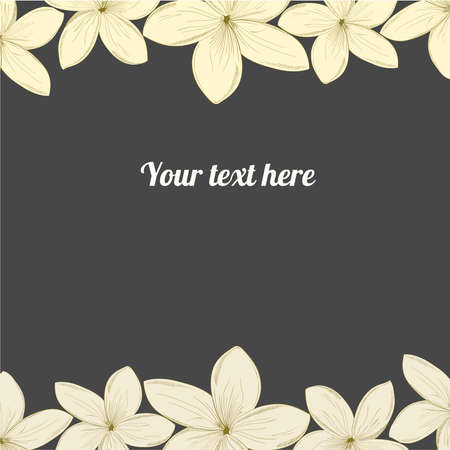 Vector hand drawing flower border. Design elementのイラスト素材