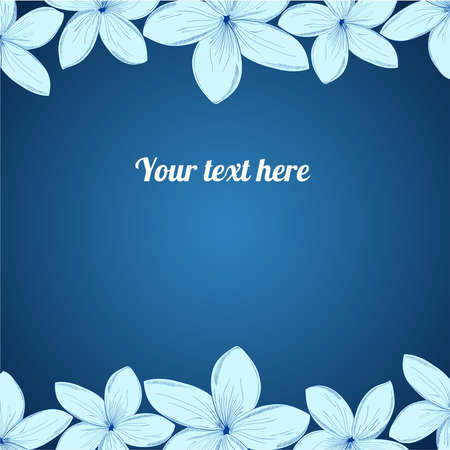 Vector hand drawing flower border. Design elementのイラスト素材