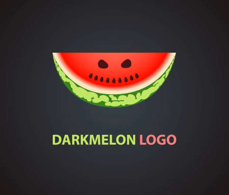 Watermelon vector logo design. Fruit logotype templateのイラスト素材