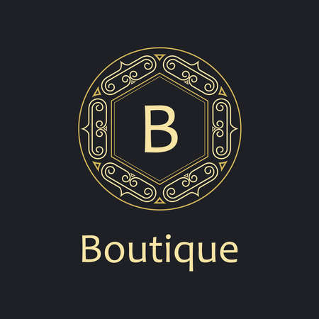 Vector geometric linear style frame - art deco text decoration.のイラスト素材